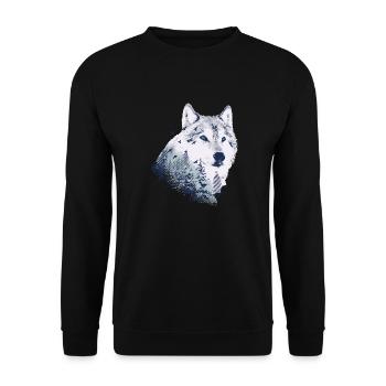 Loup - Sweat-shirt Unisexe - noir - Devant - Alina (178cm) & Michal (187cm)