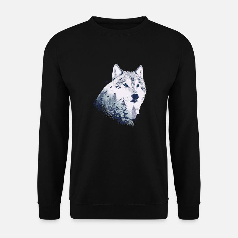 wolf - Unisex Sweatshirt - black