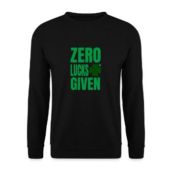 Zéro chance donnée - St Patricks Day - Sweat-shirt Unisexe - noir - Devant - Alina (178cm) & Michal (187cm)