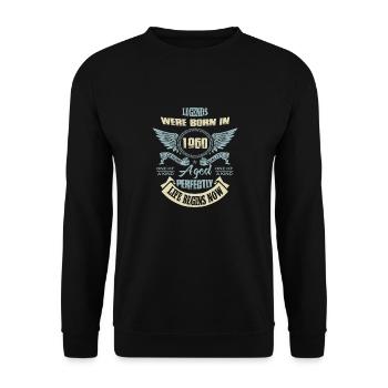 One of a Kind année de naissance 1960 - Sweat-shirt Unisexe - noir - Devant - Alina (178cm) & Michal (187cm)