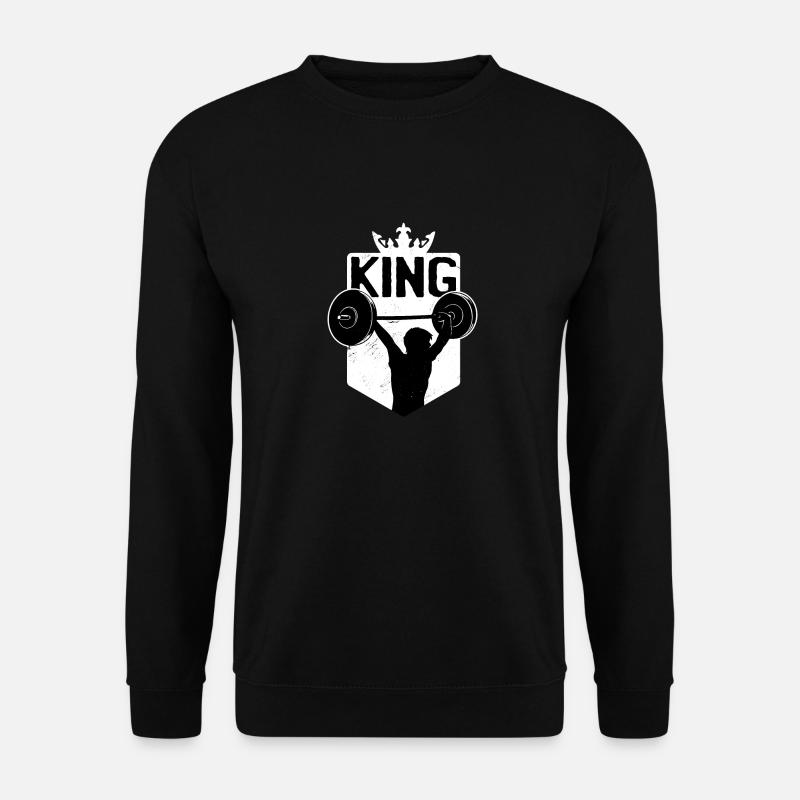 Krafttraining King und Queen Hanteltraining King - Unisex Pullover - Schwarz