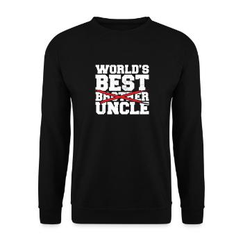 World's Best Uncle funny nephew shirt - Unisex Sweatshirt - black - Front - Alina (178cm) & Michal (187cm)