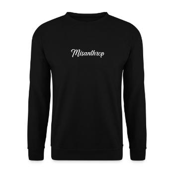 Misantroph travail l’ennemi de l’homme agacé cadeau - Sweat-shirt Unisexe - noir - Devant - Alina (178cm) & Michal (187cm)