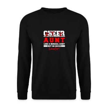 Cheer Aunt - Cheerleading Aunt Gift - Unisex Pullover - Schwarz - Vorne - Alina (178cm) & Michal (187cm)