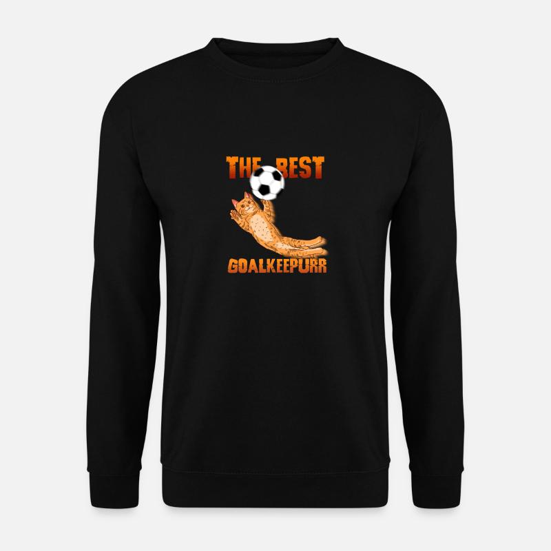 Soccer - Cat Best Goalkeeper - Funny Stadium - Unisex Pullover - Schwarz