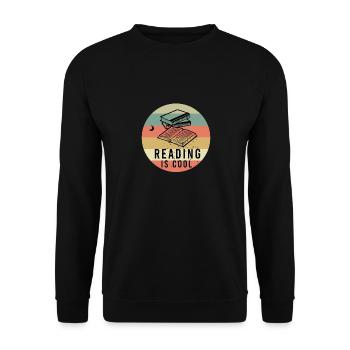 La lecture est cool - Sweat-shirt Unisexe - noir - Devant - Alina (178cm) & Michal (187cm)