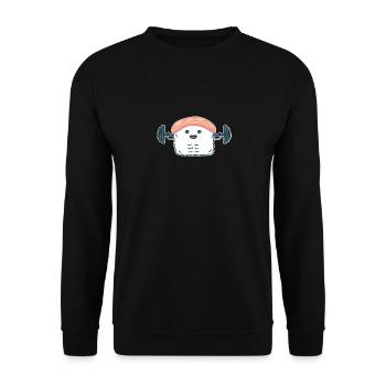 Sushi gym - Unisex Sweatshirt - black - Front - Alina (178cm) & Michal (187cm)