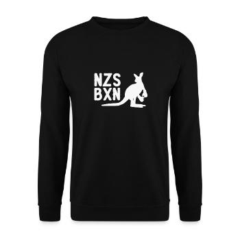 NZS BXN - Nazis boxen - Unisex Pullover - Schwarz - Vorne - Alina (178cm) & Michal (187cm)