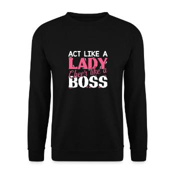 Cheerleading Cheer wie ein Boss - Unisex Pullover - Schwarz - Vorne - Alina (178cm) & Michal (187cm)