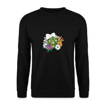 Dice Fantasie Fantasie Gamer Geschenk - Unisex Pullover - Schwarz - Vorne - Alina (178cm) & Michal (187cm)