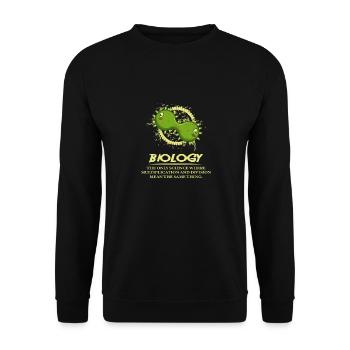 Biologie Drôle biologiste ou scientifique Gesch - Sweat-shirt Unisexe - noir - Devant - Alina (178cm) & Michal (187cm)