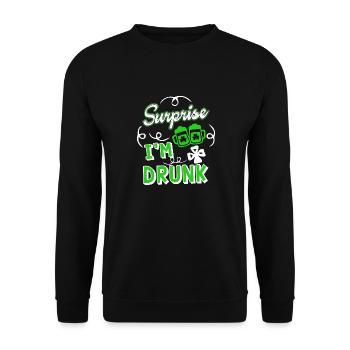 St Patrick's Day I'm Drunk St Patrick Day - Unisex Sweatshirt - black - Front - Alina (178cm) & Michal (187cm)