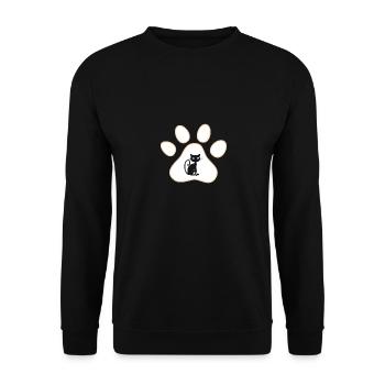 Cadeau de patte de chat chat - Sweat-shirt Unisexe - noir - Devant - Alina (178cm) & Michal (187cm)