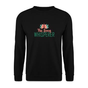 Funny Therapist Gift The Lung - Unisex Sweatshirt - black - Front - Alina (178cm) & Michal (187cm)