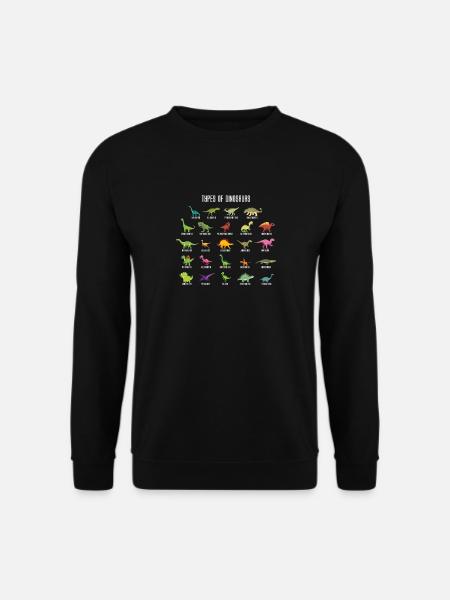 Types Of Dinosaur Dinosaur obsessed Shirt - Unisex Pullover - Schwarz