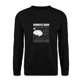 Engineer's Brain Problem Solving - Unisex Pullover - Schwarz - Vorne - Alina (178cm) & Michal (187cm)