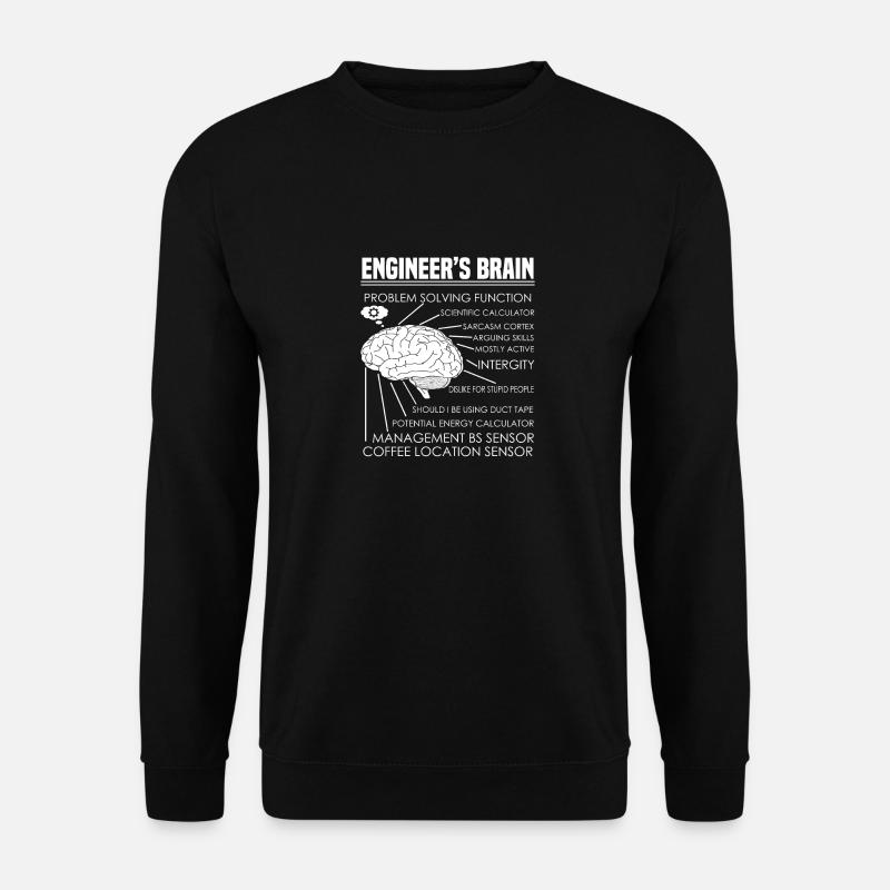Engineer's Brain Problem Solving - Unisex Sweatshirt - black