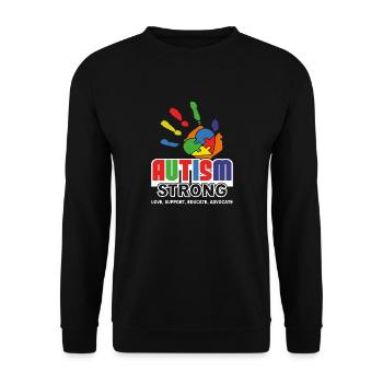 Sensibilisation à l'autisme Autisme fort - Sweat-shirt Unisexe - noir - Devant - Alina (178cm) & Michal (187cm)