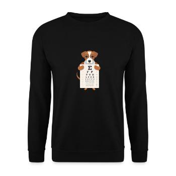 Children's eye test optician glasses recognize letters - Unisex Sweatshirt - black - Front - Alina (178cm) & Michal (187cm)