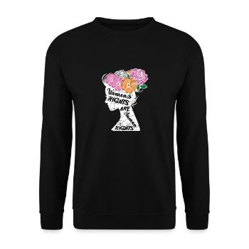 Women's rights are human rights - Unisex Sweatshirt - black - Front - Alina (178cm) & Michal (187cm)