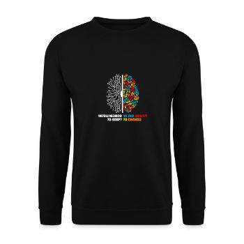 Intelligence is the ability to adept to changes Kl - Unisex Sweatshirt - black - Front - Alina (178cm) & Michal (187cm)