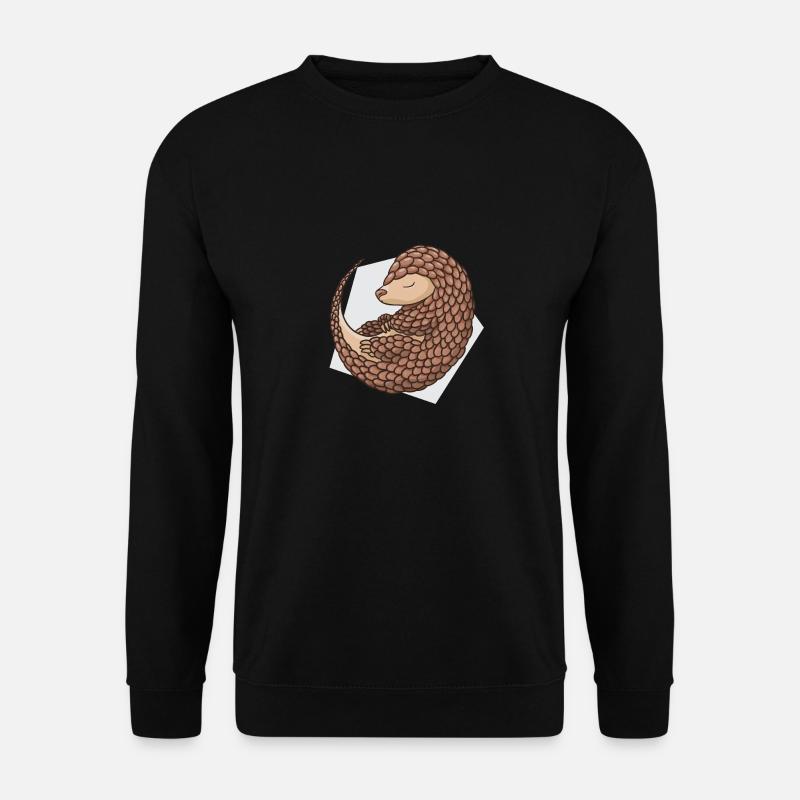 Pangolin verschlafenes Schuppentier süßes Tier - Unisex Pullover - Schwarz