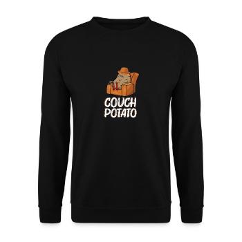 Couch Potato Lazy Sofa Potato Relax Gift - Sweat-shirt Unisexe - noir - Devant - Alina (178cm) & Michal (187cm)