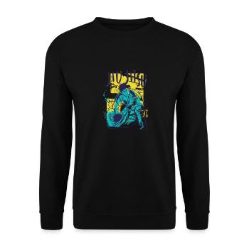 JiuJitsu - Sweat-shirt Unisexe - noir - Devant - Alina (178cm) & Michal (187cm)