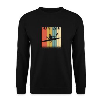 Kanupolo vintage retro - Unisex Pullover - Schwarz - Vorne - Alina (178cm) & Michal (187cm)