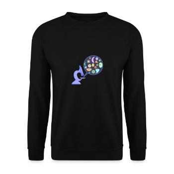 Germs under the microscope - Unisex Sweatshirt - black - Front - Alina (178cm) & Michal (187cm)