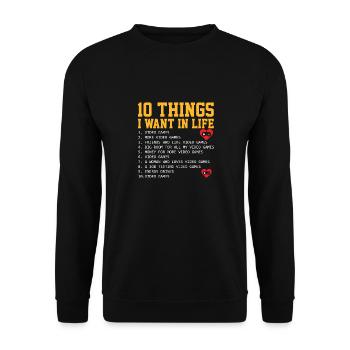 10 gamer commandments - Unisex Sweatshirt - black - Front - Alina (178cm) & Michal (187cm)