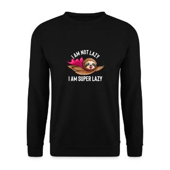 Je ne suis pas paresseux je suis super paresseux paresseux paresseux mignon - Sweat-shirt Unisexe - noir - Devant - Alina (178cm) & Michal (187cm)