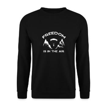 Skydiving - Expert Skydiver Freedom - Airfield - Unisex Sweatshirt - black - Front - Alina (178cm) & Michal (187cm)