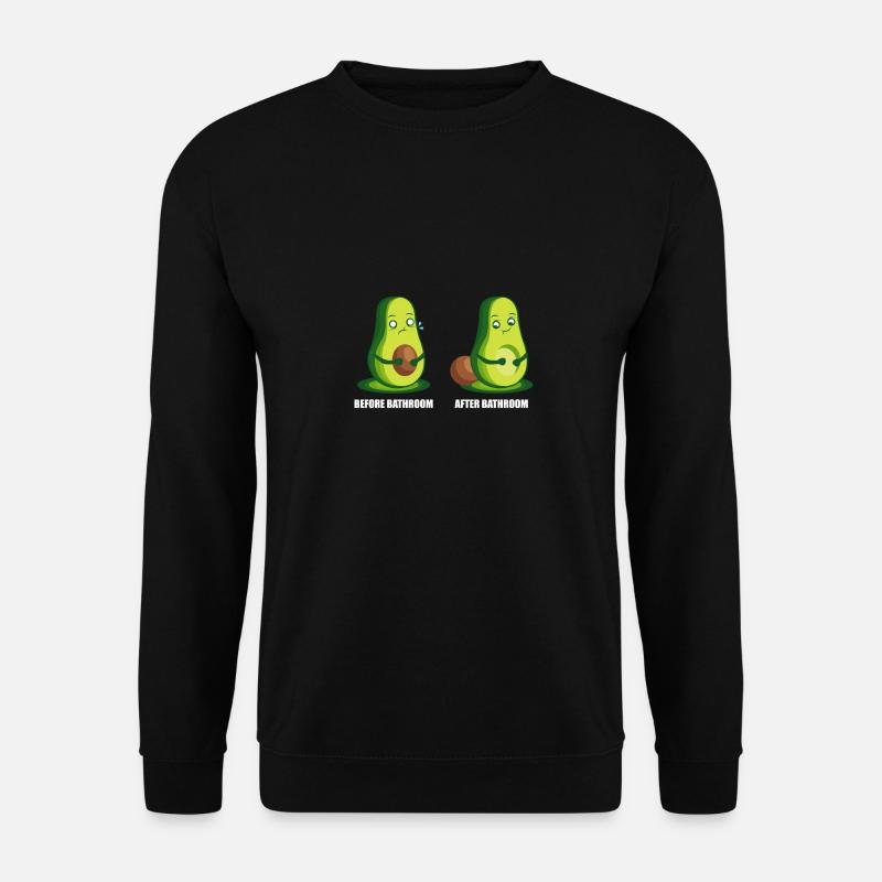 Before Bathroom - After Bathroom Vegetarier Gift - Unisex Pullover - Schwarz