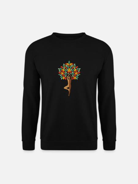 Cadeau de professeur de yoga arbre de yoga - Sweat-shirt Unisexe - noir