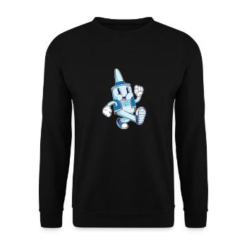 Nasenspray verstopfte Nase Nasal Witzig Junkie - Unisex Pullover - Schwarz - Vorne - Alina (178cm) & Michal (187cm)