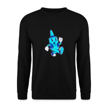 Nasenspray verstopfte Nase Nasal Witzig Junkie - Unisex Pullover - Schwarz - Vorne - Alina (178cm) & Michal (187cm)