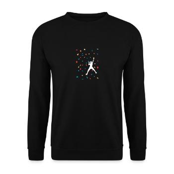 Klettern - Bouldern Boulder - Unisex Pullover - Schwarz - Vorne - Alina (178cm) & Michal (187cm)