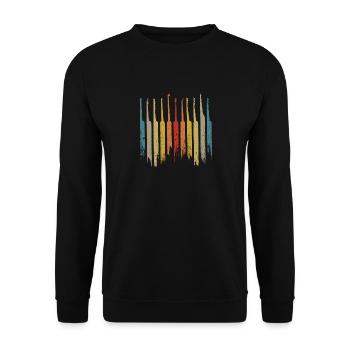 Lock picks retro lock picking - lock picker and - Unisex Sweatshirt - black - Front - Alina (178cm) & Michal (187cm)