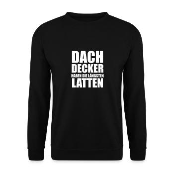 Dachdecker - Unisex Pullover - Schwarz - Vorne - Alina (178cm) & Michal (187cm)