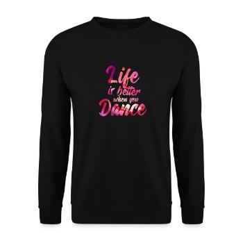 La vie est meilleure lorsque vous dansez un danseur de ballet - Sweat-shirt Unisexe - noir - Devant - Alina (178cm) & Michal (187cm)
