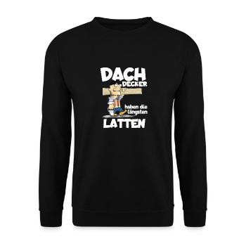 Dachdecker - Unisex Pullover - Schwarz - Vorne - Alina (178cm) & Michal (187cm)