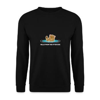 Hello From The Otter Side Joker und glückliche Per - Unisex Pullover - Schwarz - Vorne - Alina (178cm) & Michal (187cm)