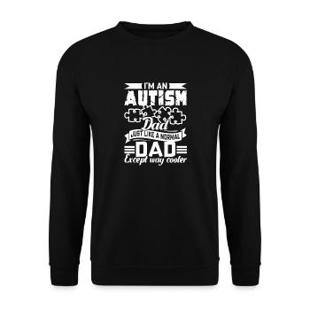 Sensibilisation à l'autisme Papa refroidisseur d'autisme - Sweat-shirt Unisexe - noir - Devant - Alina (178cm) & Michal (187cm)