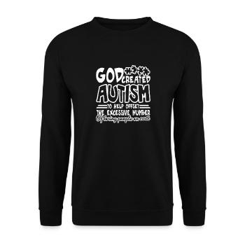 Sensibilisation à l'autisme Dieu a créé l'autisme - Sweat-shirt Unisexe - noir - Devant - Alina (178cm) & Michal (187cm)