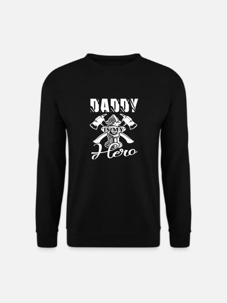 Feuerwehrmann Mein Vater ist ein Feuerwehrmann - Unisex Pullover - Schwarz