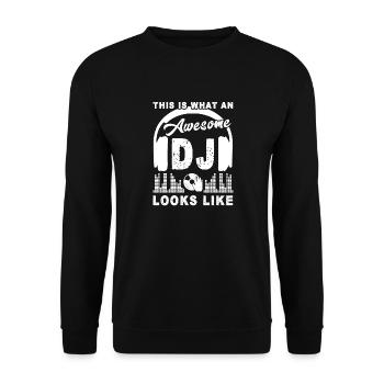 DJ Super DJ sieht aus wie - Unisex Pullover - Schwarz - Vorne - Alina (178cm) & Michal (187cm)