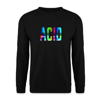 Acid House Techno Raver DJ Festival Party Geschenk - Unisex Pullover - Schwarz - Vorne - Alina (178cm) & Michal (187cm)