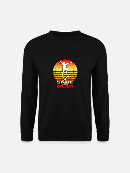 Skateboard retro skate and enjoy - Unisex Sweatshirt - black