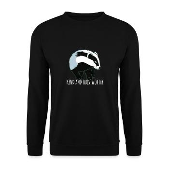 Type de blaireau et digne de confiance - Sweat-shirt Unisexe - noir - Devant - Alina (178cm) & Michal (187cm)